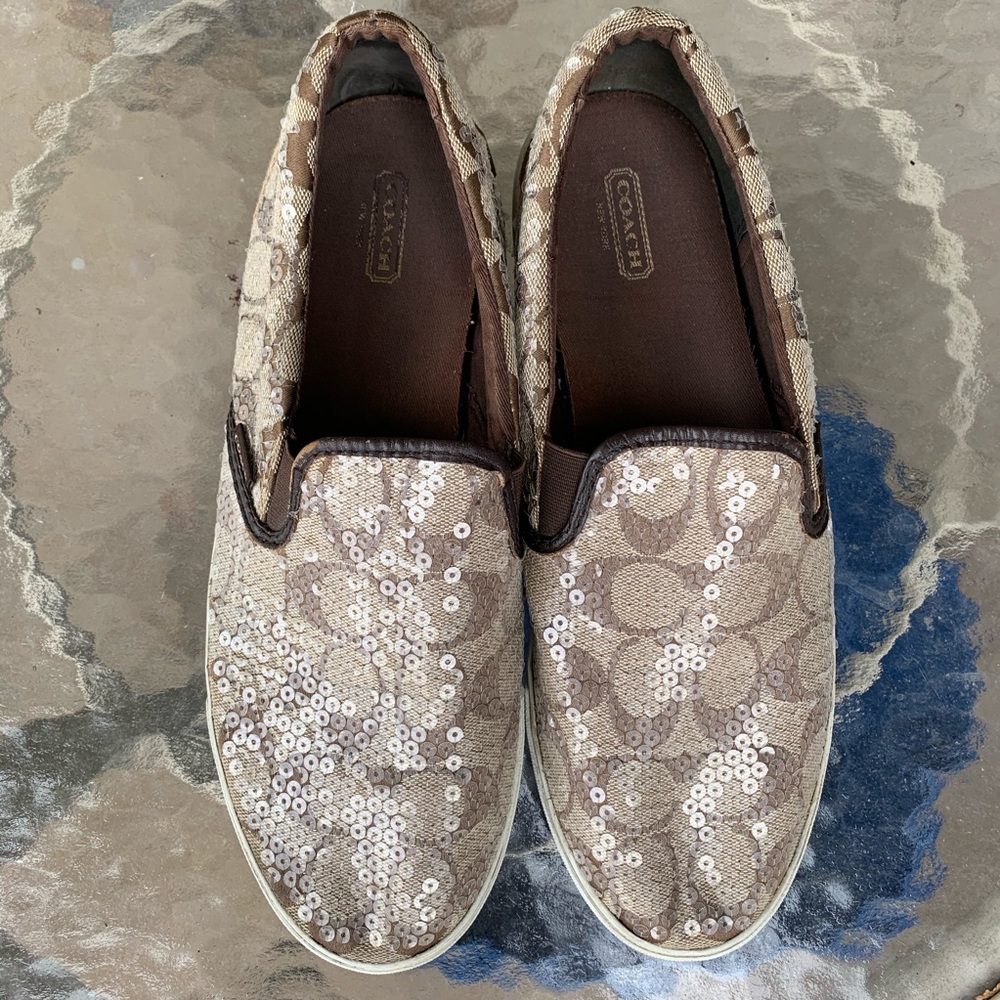 Coach Kivy sequin slip on sneaker